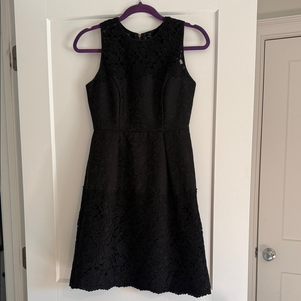White House Black Market Elegant Black Lace Dress